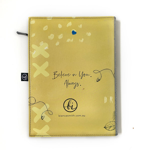 A5 Faux Leather Journal with zipper feature - Believe in you