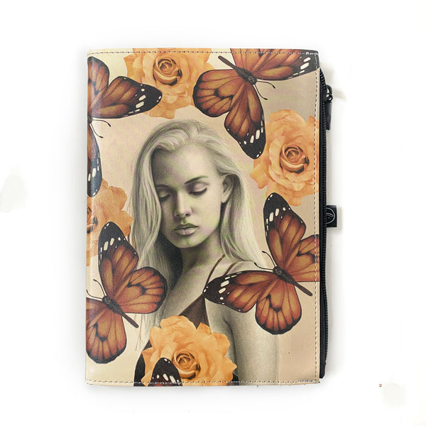 A5 Faux Leather Journal with zipper feature - Dreams take flight