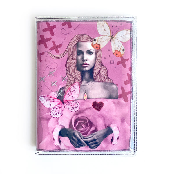 A5 Notebook Cover & Journal - Rose Butterflies