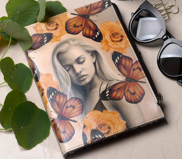 A5 Faux Leather Journal with zipper feature - Dreams take flight